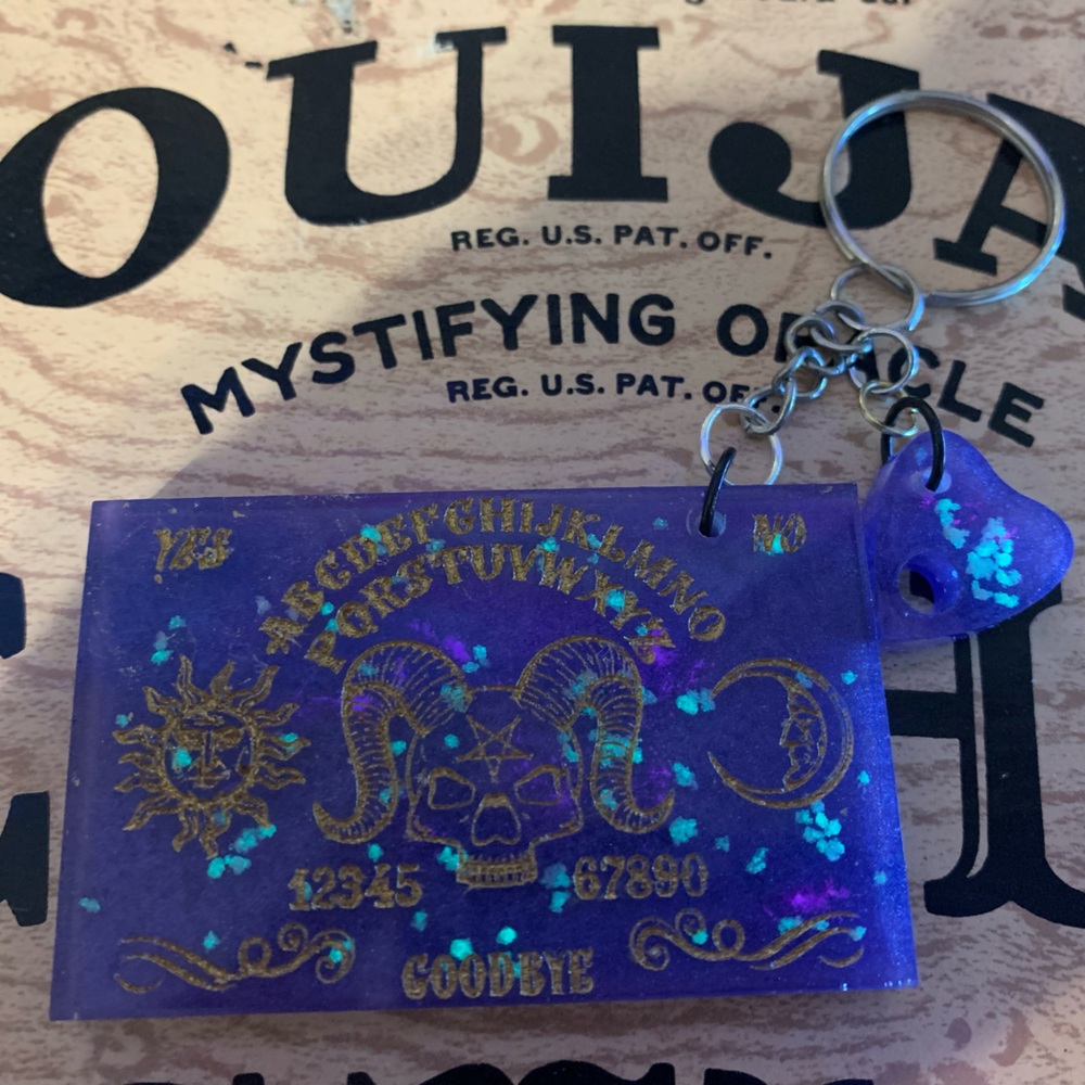 Glow in the dark Ouija Board keychain